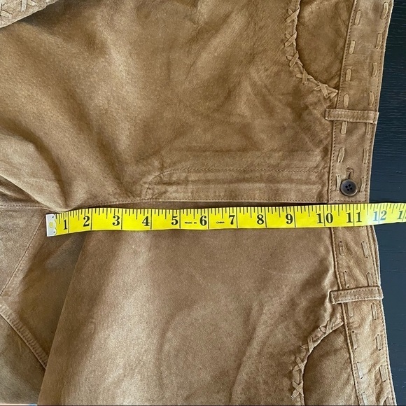 NEW JONES NEW YORK COUNTRY 8 100% LEATHER SUEDE PANTS Camel Color Western NWT - Picture 9 of 10